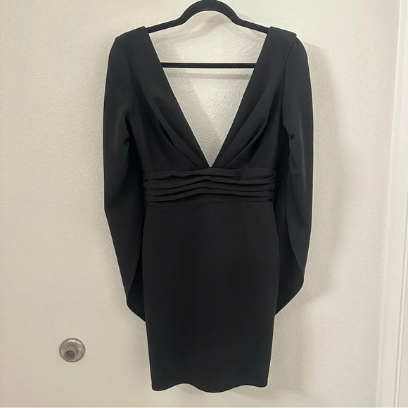 Katie May Move Over Mini Cape Sleeve Dress in Black size XS women’s - Picture 3 of 10